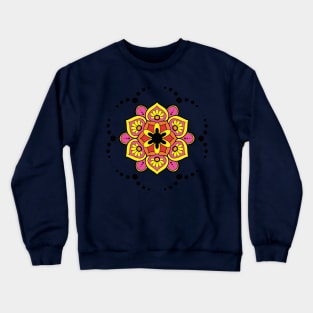 yellow pink flowers Crewneck Sweatshirt